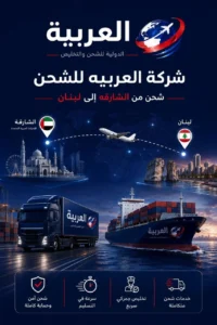 شحن من الشارقة إلى لبنان