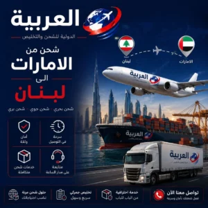 شحن من الامارات الى لبنان
