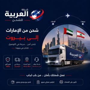 شحن من الإمارات الي بيروت