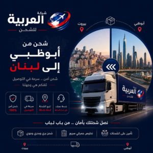 شحن من ابوظبي الى لبنان