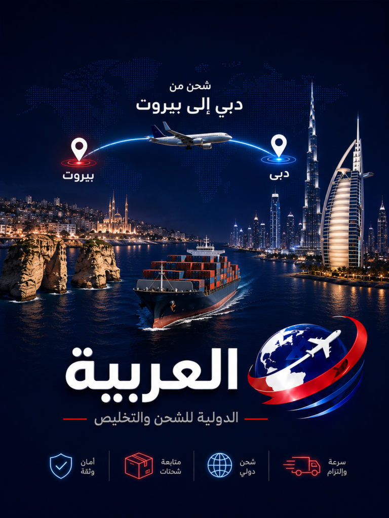 شحن من دبي الى بيروت