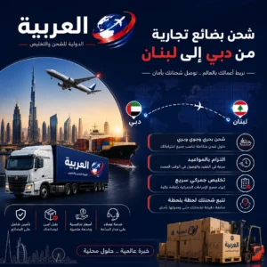 شحن بضائع تجارية من دبي إلى لبنان