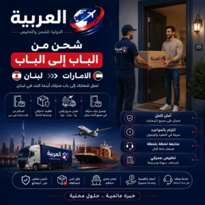 شحن من الباب الى الباب الامارات لبنان