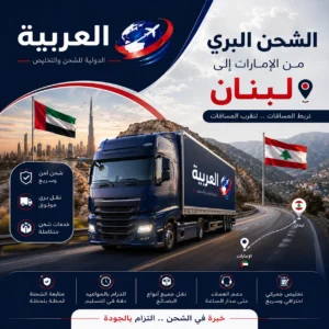 الشحن البري من الامارات الى لبنان