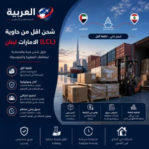 شحن أقل من حاوية (LCL) الإمارات لبنان