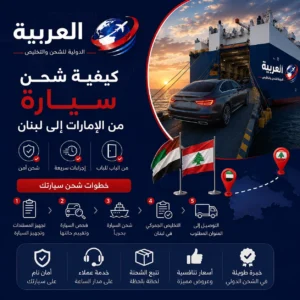 كيفية شحن سيارة من الإمارات إلى لبنان