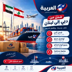 شحن من دبي إلى لبنان