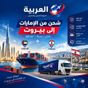 شحن من الإمارات إلى بيروت