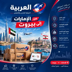 شحن من الإمارات إلى بيروت