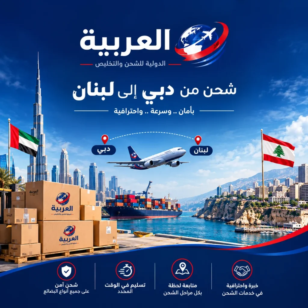 شحن من دبي الى لبنان