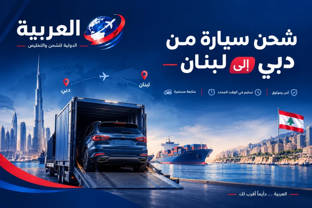 تكلفة شحن سيارة من دبي إلى لبنان